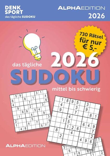 Das tägliche Sudoku 2026 - Tagesabreißkalender -14,8x21,0 - Rätselkalender - Knobelkalender