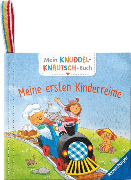 Mein Knuddel-Knautsch-Buch: Alle meine Kinderreime; weiches Stoffbuch, waschbares Badebuch, Babyspielzeug ab 6 Monate