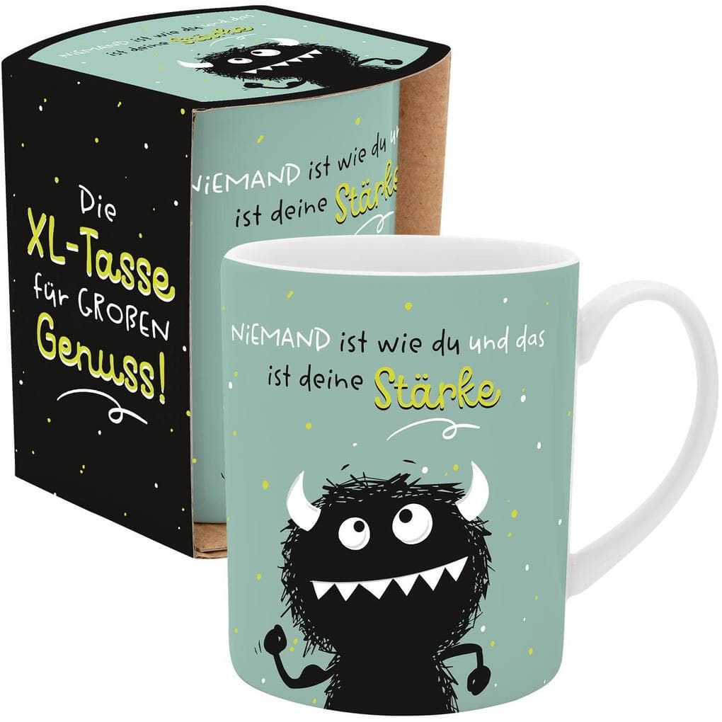 XL-Tasse Motiv 'Monster', mit Geschenkbanderole