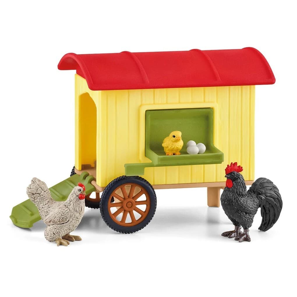 Schleich 42572 - Farm World, Hühnerstall, 5 Teile, Spielset