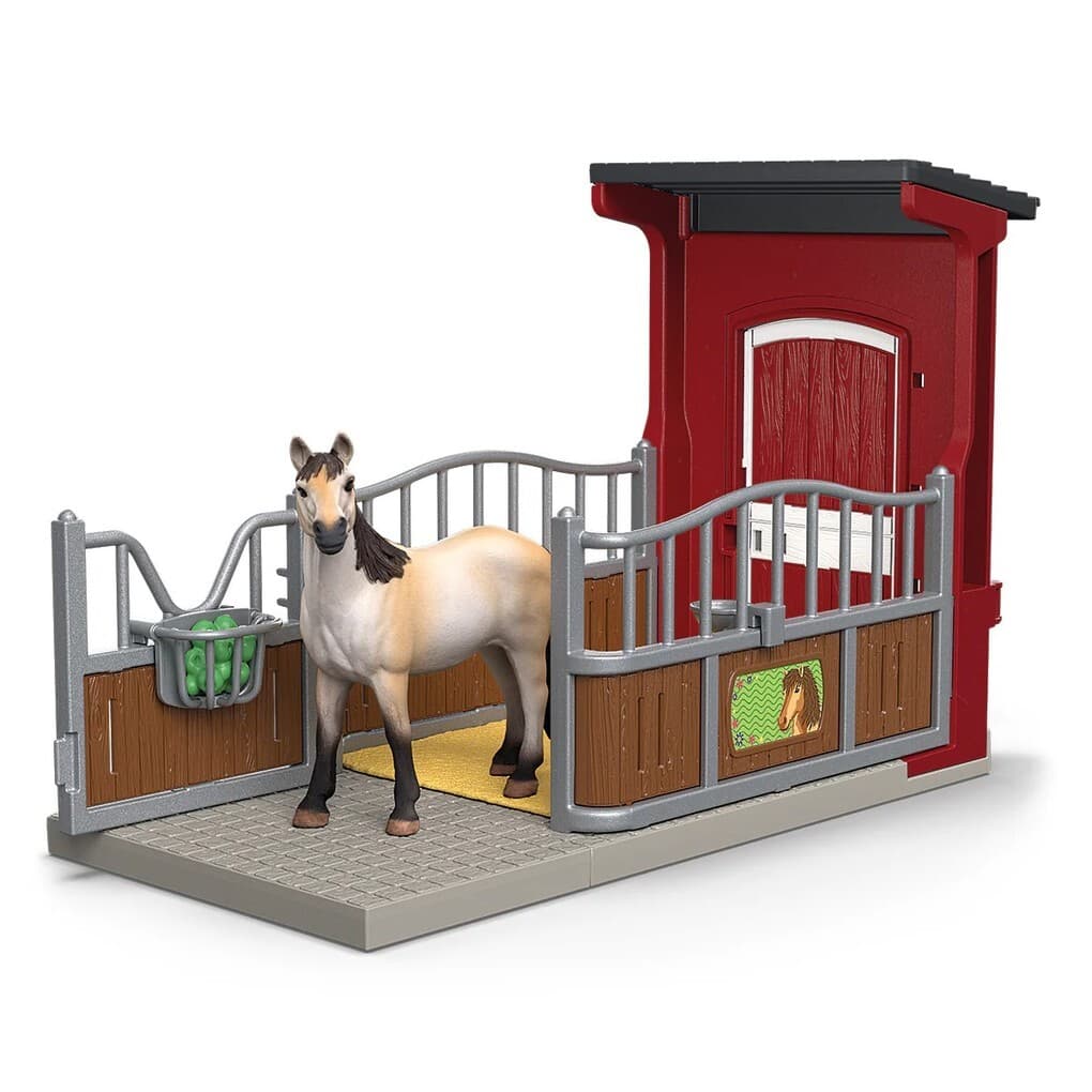 Schleich 42724 - Farm World, Ponybox mit Mustang Stute, 19 Teile, Spielset