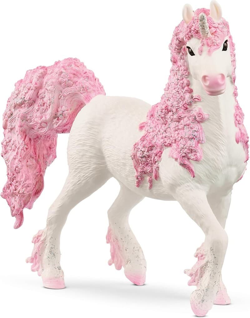 Schleich 70831 - Bayala, Blüten Einhorn Stute, Spielfigur, 14x4x11,2cm