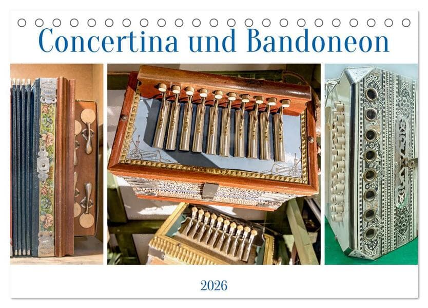 Concertina und Bandoneon (Tischkalender 2026 DIN A5 quer), CALVENDO Monatskalender