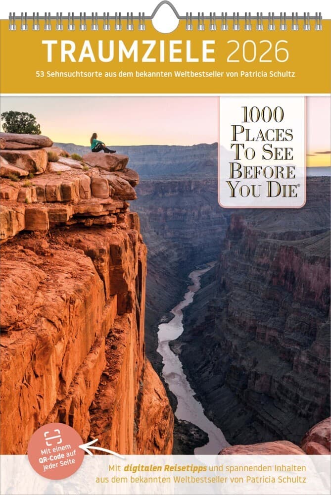 Traumziele Wochenkalender - 53 Blatt mit Reiseinfos und Tipps