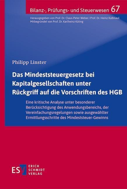 Das Mindeststeuergesetz bei Kapitalgesellschaften unter Rückgriff auf die Vorschriften des HGB