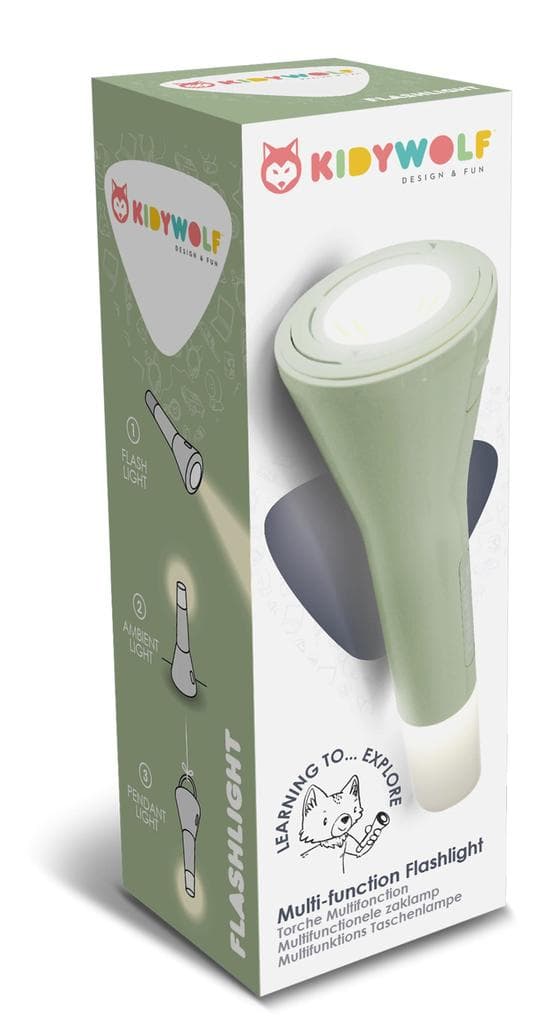 Kidywolf - Taschenlampe 3in1 grün