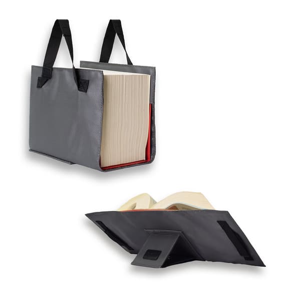 LexSKIN Einband in Gr. XL (Habersack) in Dunkel-Grau mit ausklappbarer Buchstütze