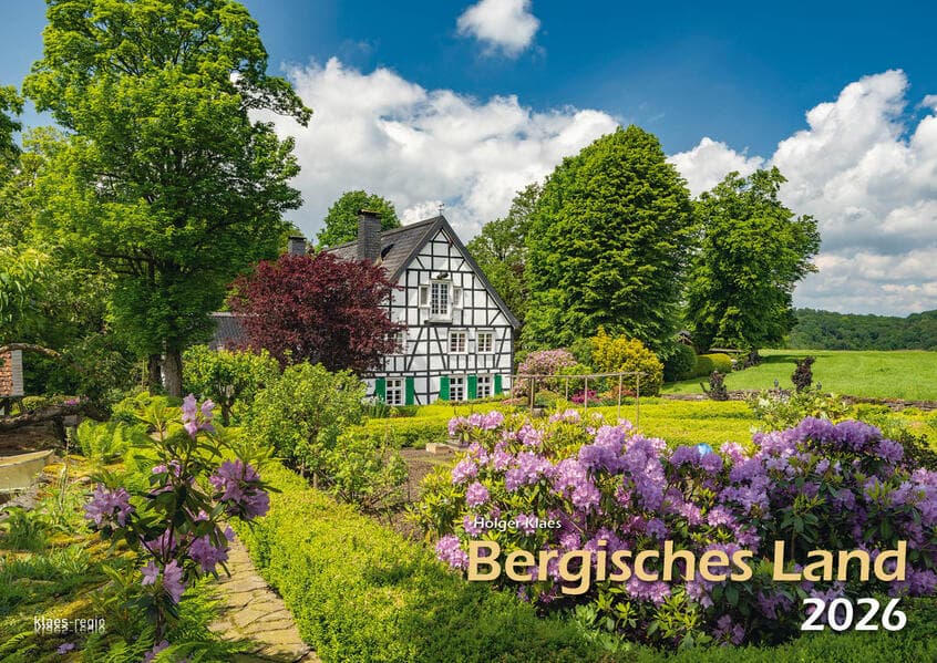 Bergisches Land 2026 Bildkalender A3 quer, spiralgebunden