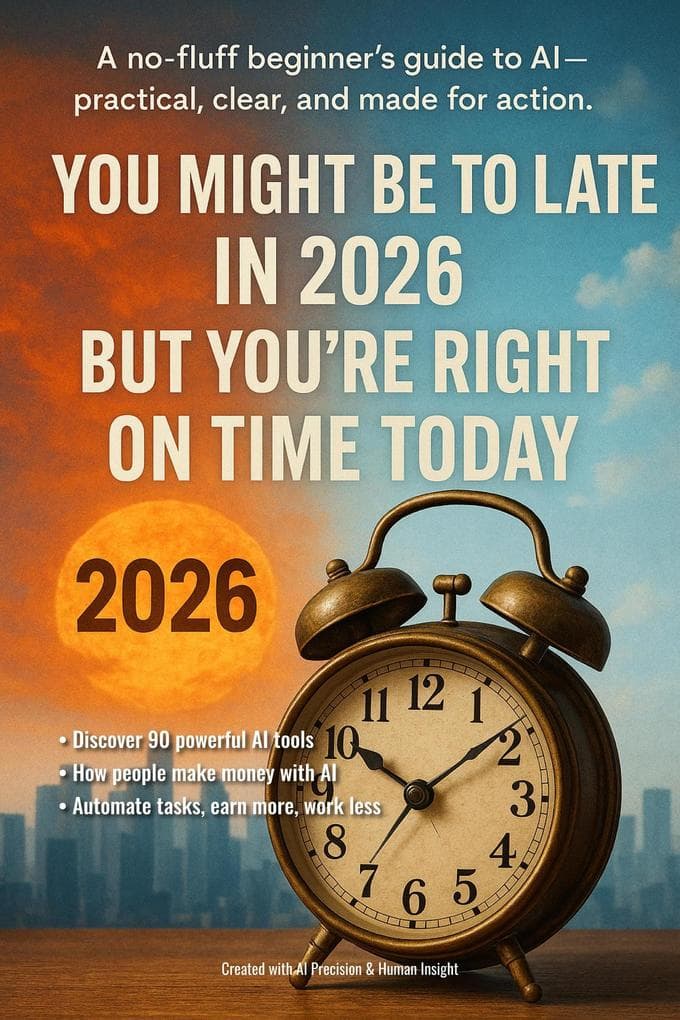 You Might Be Too Late in 2026 - But You're Right On Time Today