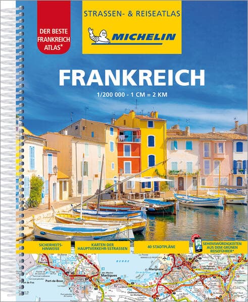 Michelin Straßenatlas Frankreich mit Spiralbindung