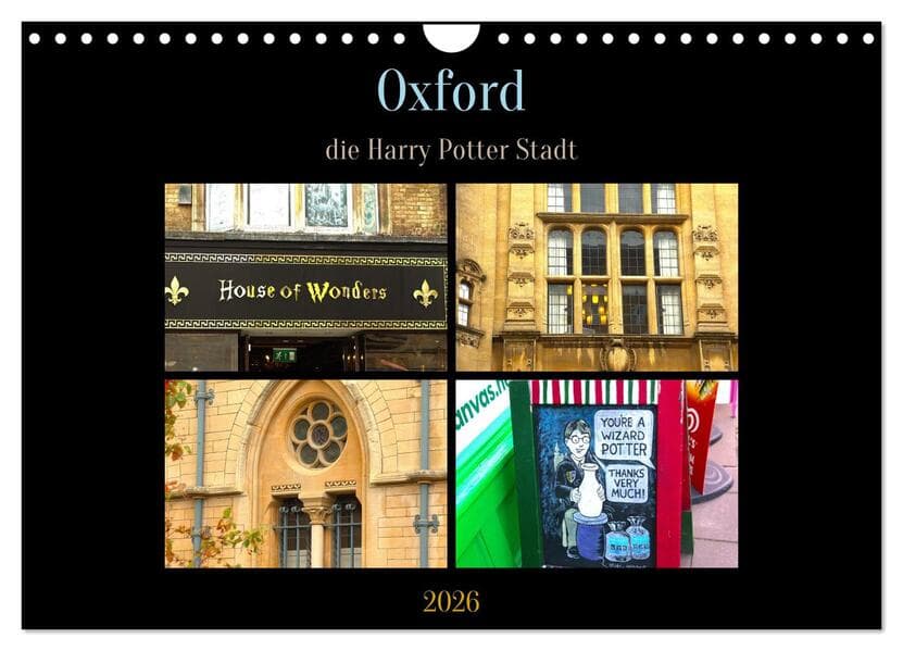Oxford - die Harry Potter Stadt (Wandkalender 2026 DIN A4 quer), CALVENDO Monatskalender