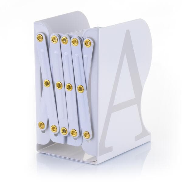 MyLibrary Flexibles A-Z Metall-Buchregal (weiß)