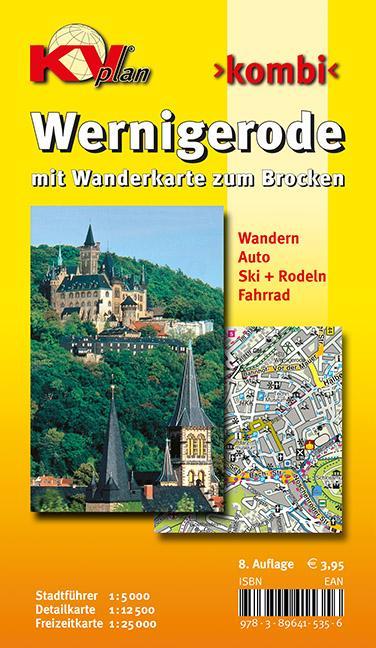 Wernigerode, KVplan, Wanderkarte/Freizeitkarte/Stadtplan, 1:25.000 / 1:12.500 / 1:5.000