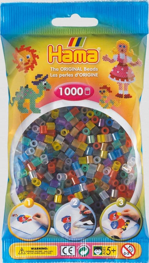 Hama - Perlen, transparent gemischt, 1000 Stück