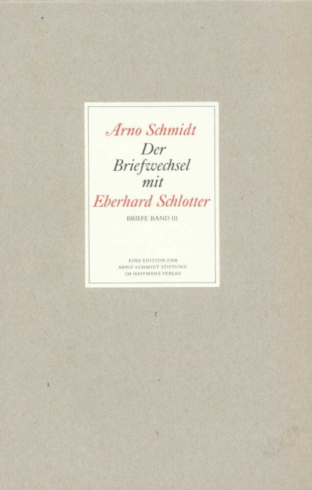 Der Briefwechsel mit Eberhard Schlotter