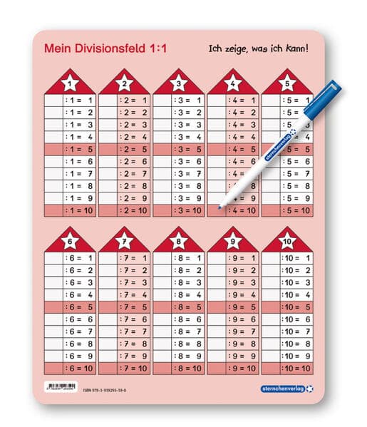 Mein Divisionsfeld mit Stift