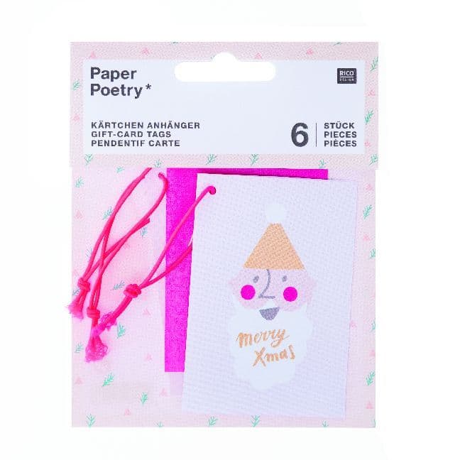 Kärtchenanhänger, Jolly Christmas, Pastell