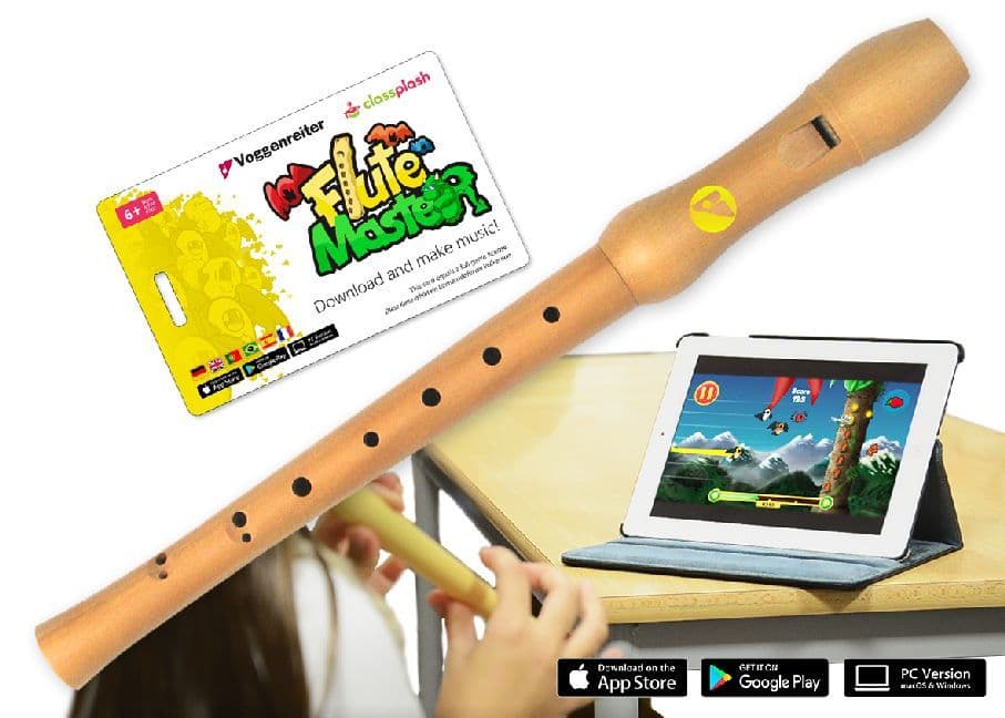 Voggenreiter - Flute Master App mit Ahorn-Blockflöte bar. GW