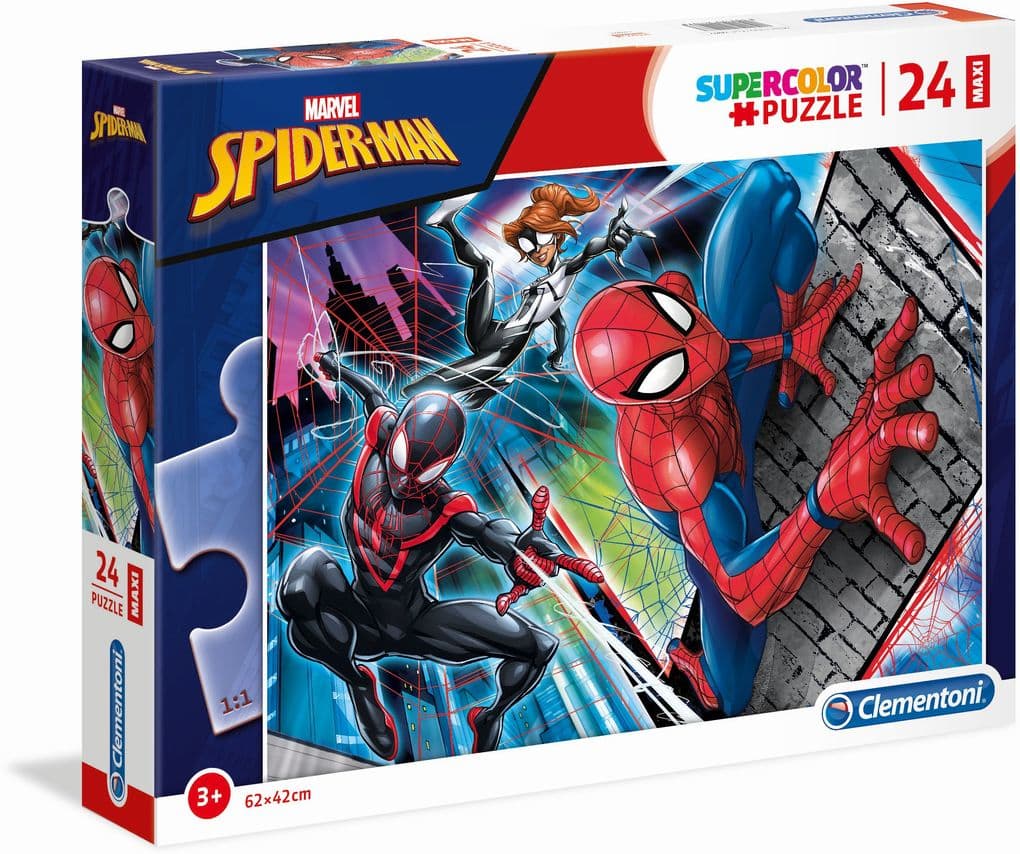 Clementoni - Supercolor Puzzle - Maxi - Spiderman, 24 Teile