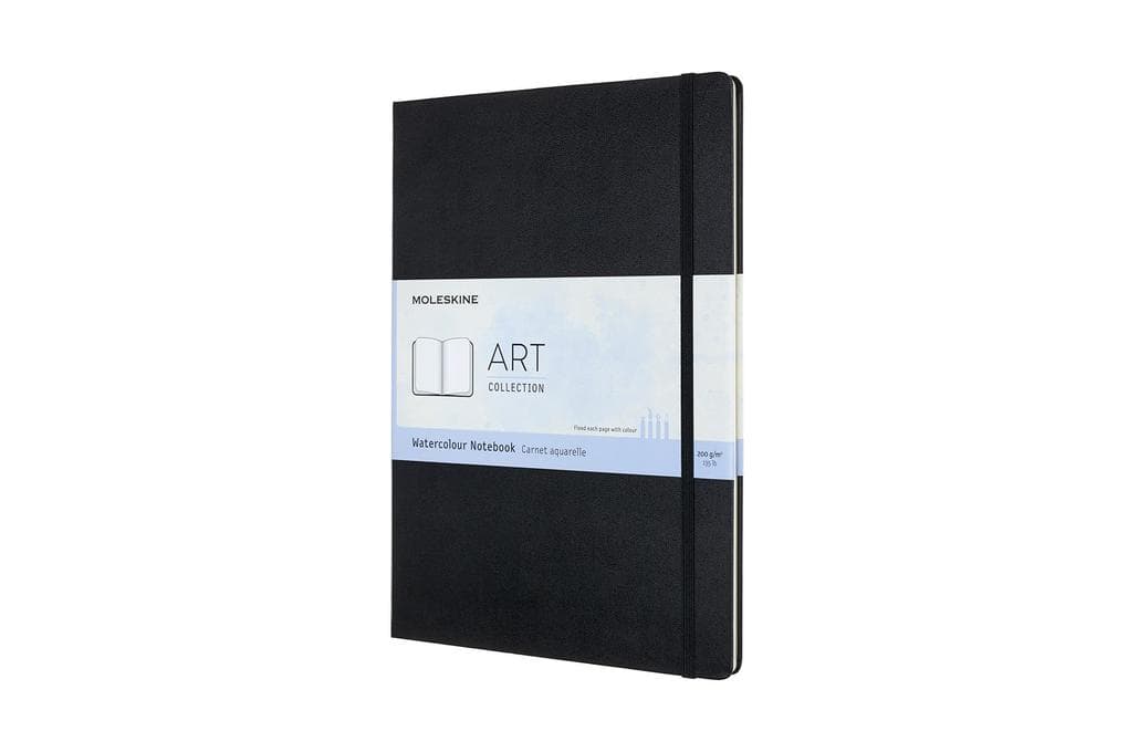 Moleskine Aquarell-Notizbuch A4, 200g-Aquarellpapier, Schwarz