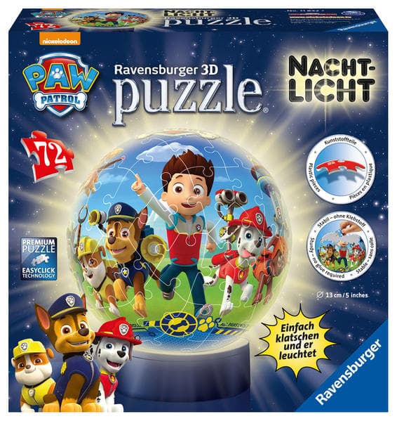 Ravensburger - Nachtlicht - Paw Patrol, 72 Teile