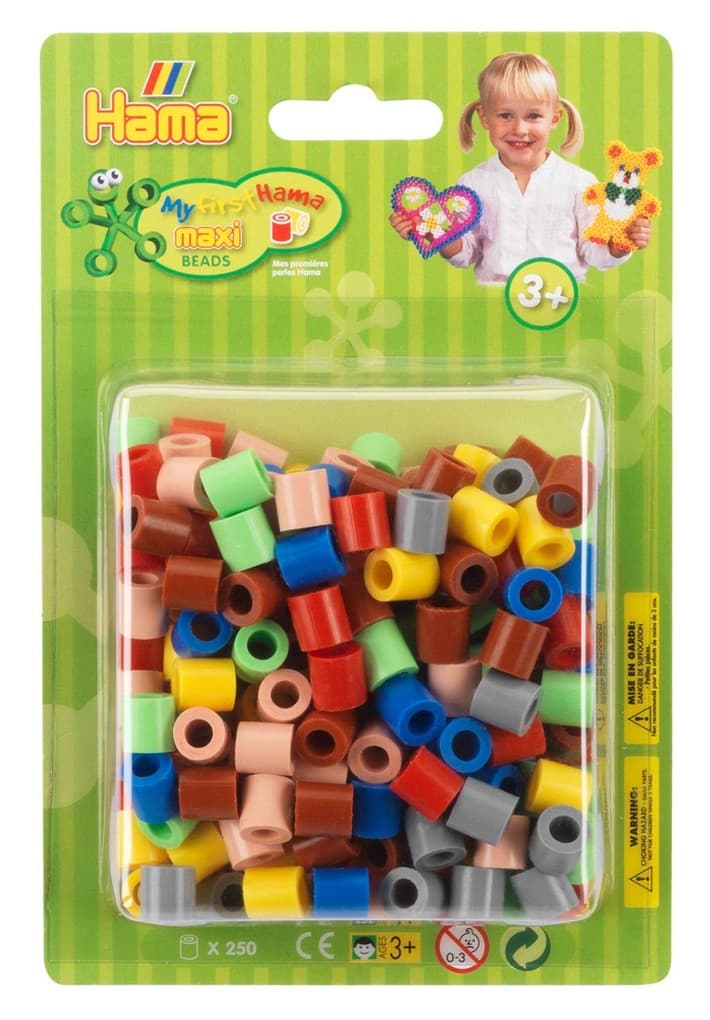 Hama 8523 - Perlen, Bügelperlen Maxi, 250 Stück, bunt, volltonmix 2