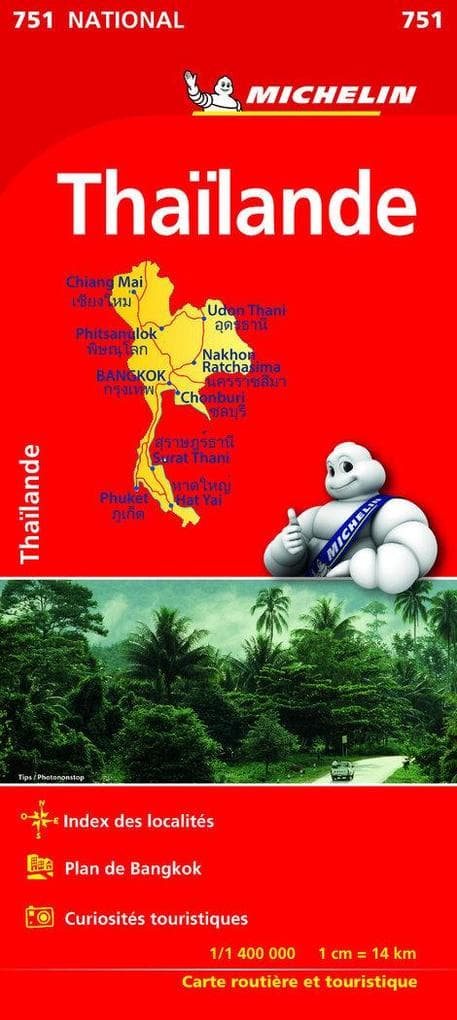 Thailand - Michelin National Map 751 1:1 400 000