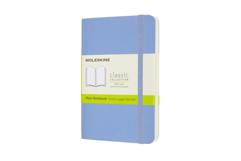 Moleskine Notizbuch Pocket/A6, Blanko, Weicher Einband, Hortensien Blau