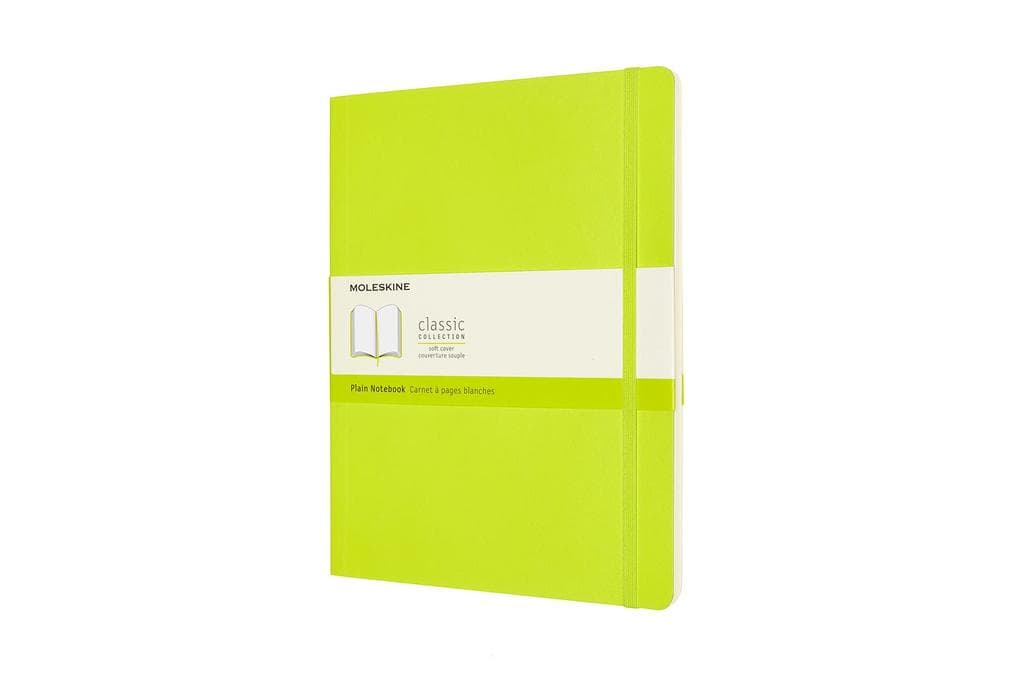 Moleskine Notizbuch XL, Blanko, Weicher Einband, Limetten Grün