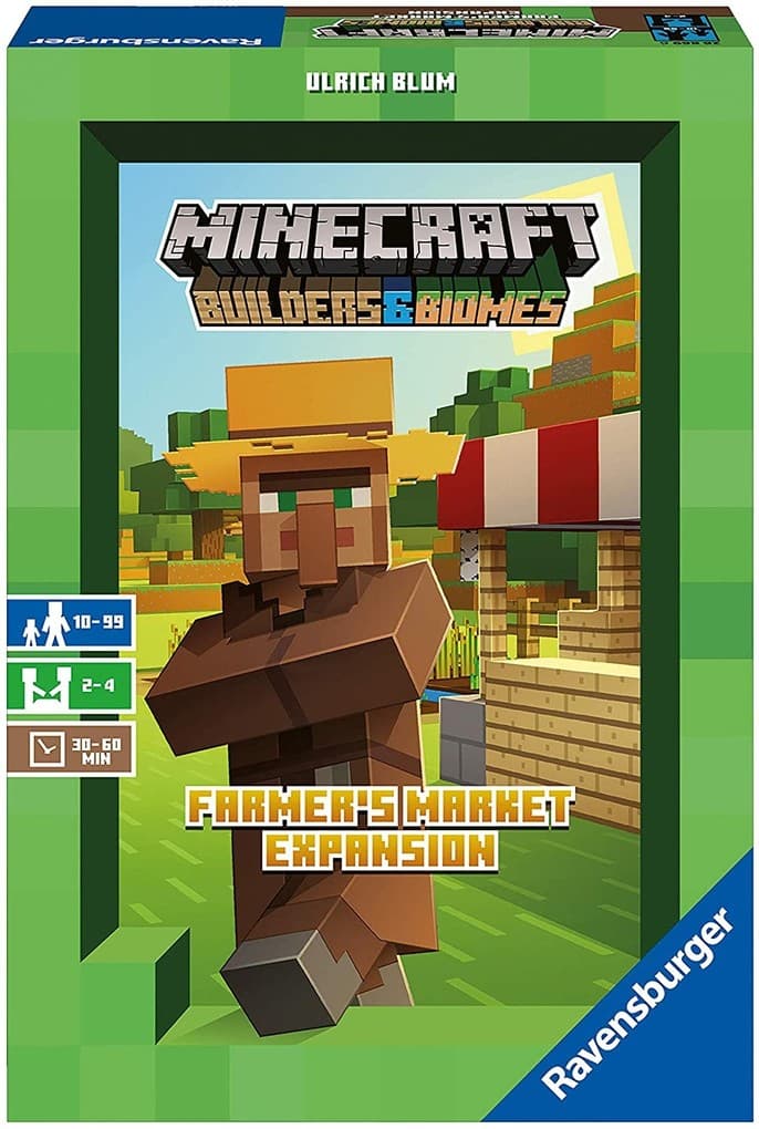 Ravensburger 26869 - Minecraft Builders & Biomes Farmers Market Expansion - Erweiterung zum Brettspiel Minecraft Builders & Biomes , Spiel für Erwachsene und Kinder ab 10 Jahren, für 2-4 Spieler