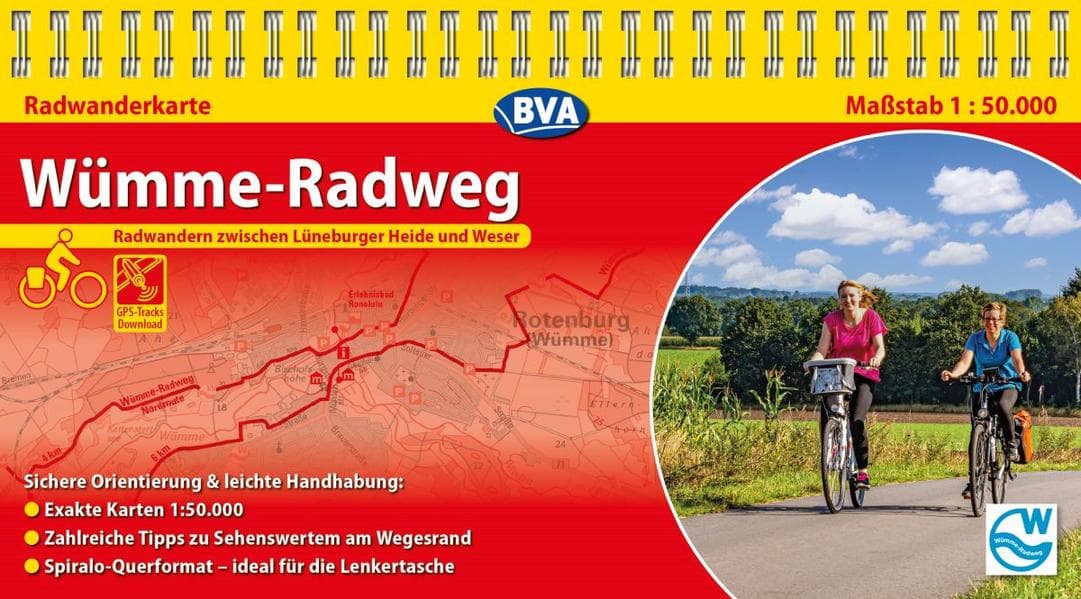 Kompakt-Spiralo BVA Wümme-Radweg, 1:50.000, mit GPS-Track Download