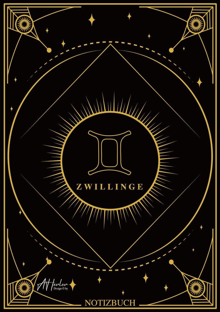 Edles Notizbuch Sternzeichen Zwillinge | Designed by Alfred Herler