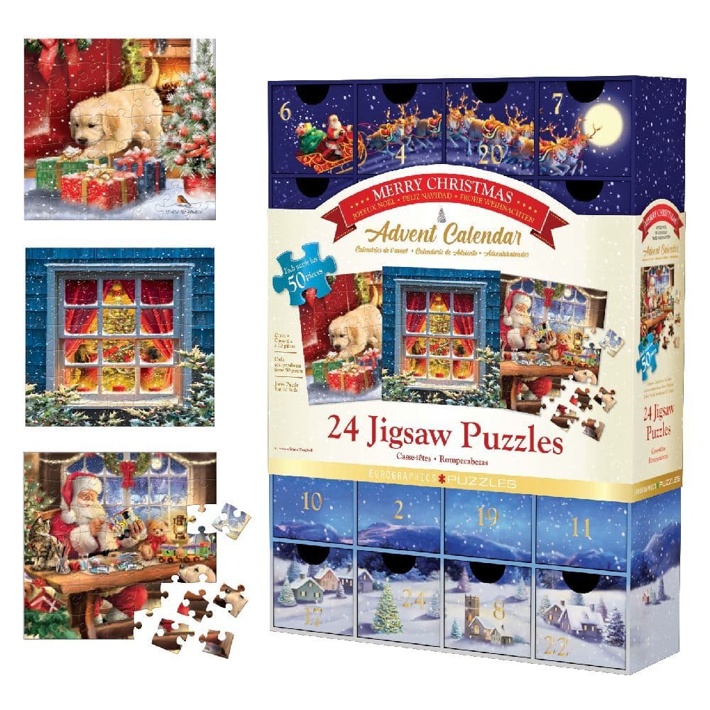 Puzzle Adventskalender - Frohe Weihnachten. 1200 Teile