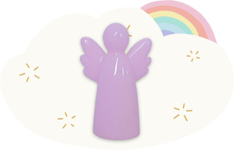 Coppenrath - Christl. Geschenke - Kunstharzengel - Bunte Regenbogen-Engel, sort.