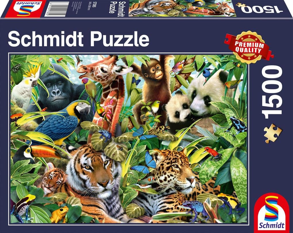 Schmidt Spiele - Kunterbunte Tierwelt, 1500 Teile