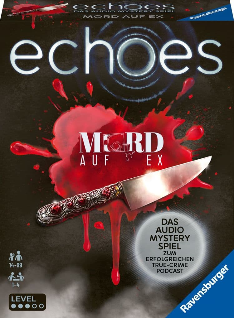 Ravensburger 20995 echoes Mord auf Ex - Das Audio Mystery Spiel mit Linn und Leo vom True Crime Podcast Mord auf Ex ab 14 Jahren, Erlebnis-Spiel