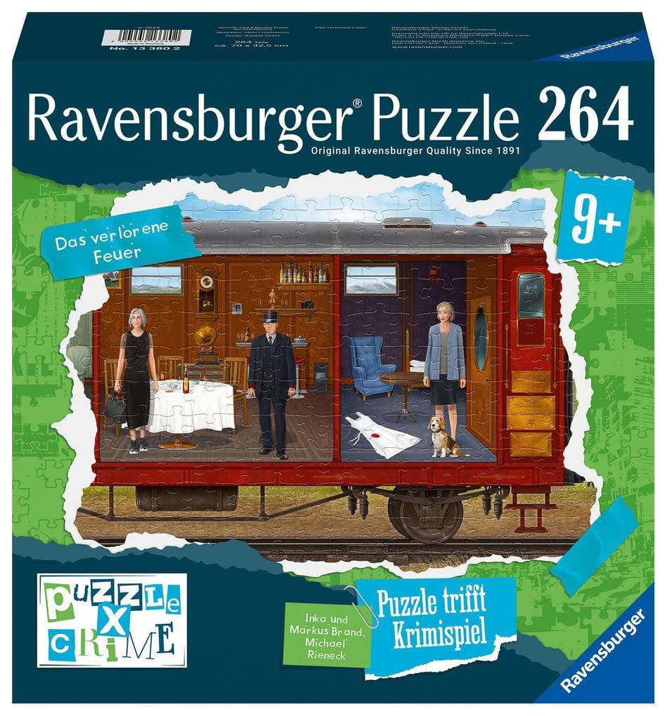 Ravensburger Puzzle X Crime Kids - Das verlorene Feuer - 264 Teile Puzzle-Krimispiel für 1- 4 junge Detektive ab 9 Jahren