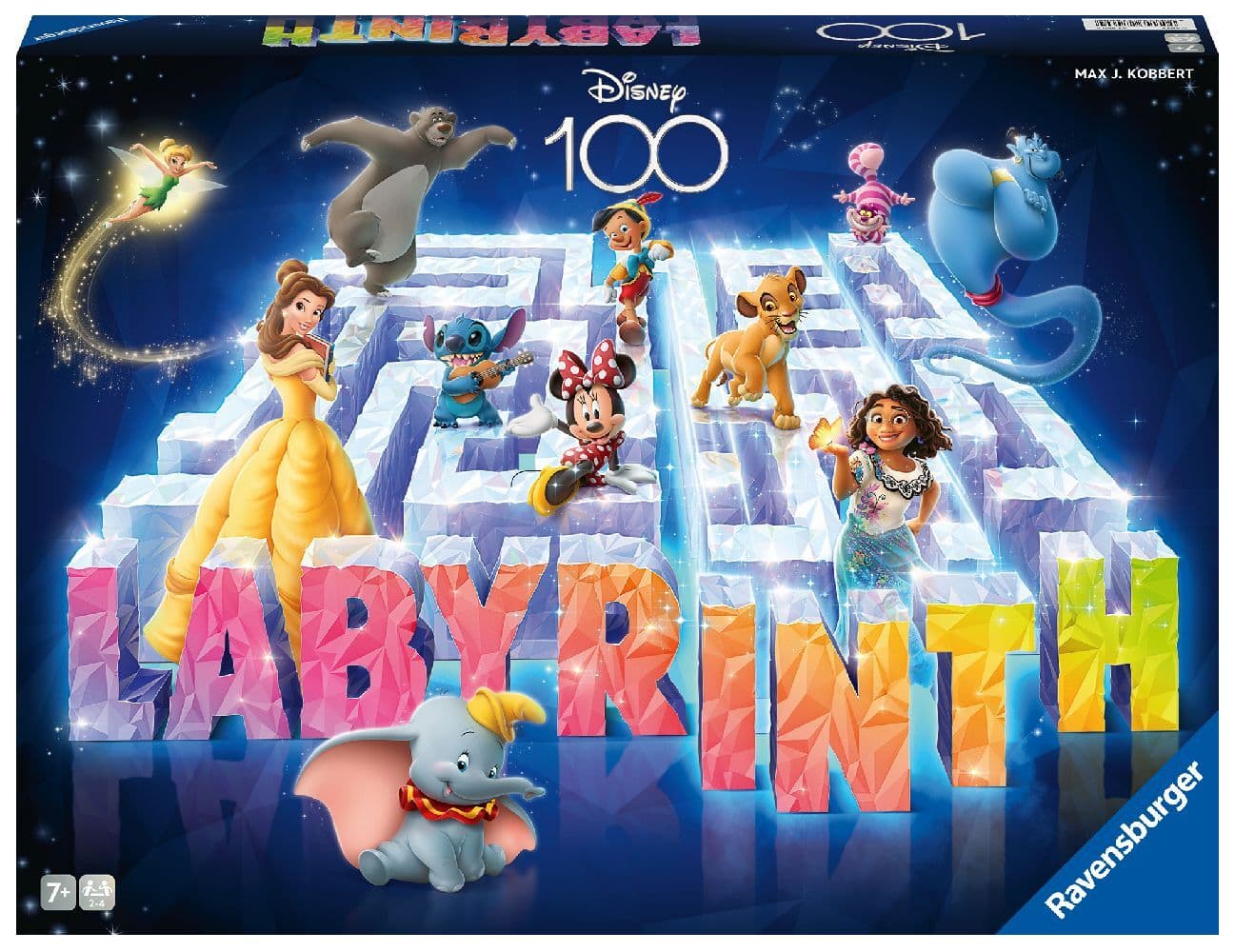 Ravensburger 27460 - Disney 100 Labyrinth - Der Familienspiel-Klassiker für 2-4 Spieler ab 7 Jahren mit den beliebtesten Disney Charakteren
