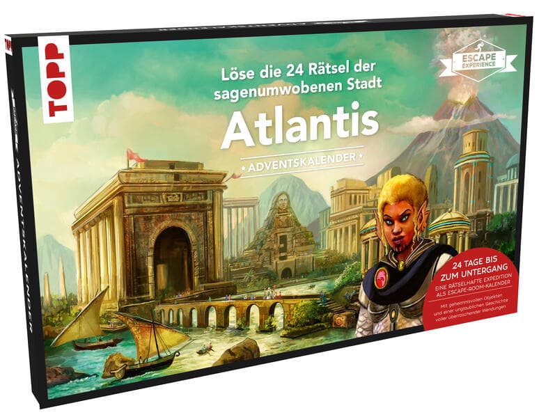 Escape Experience Adventskalender Atlantis. Löse die 24 Rätsel der sagenumwobenen Stadt