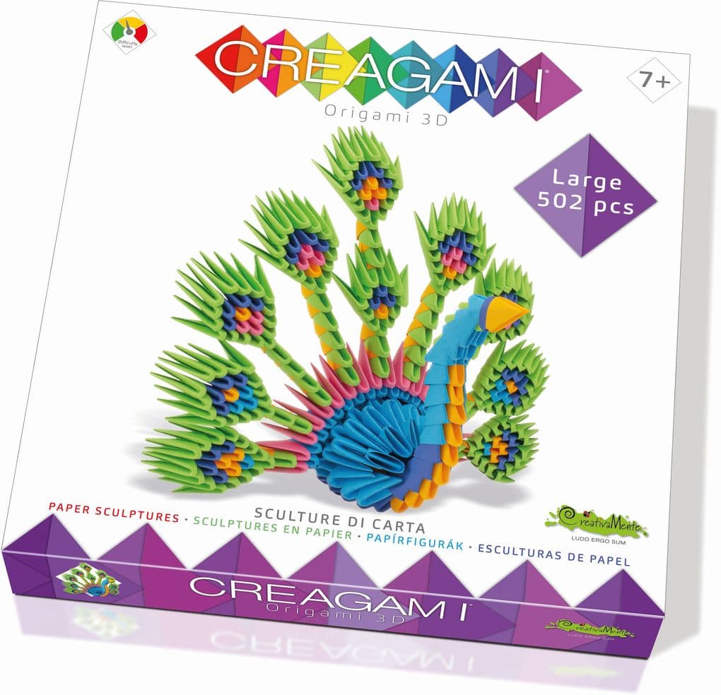 CREAGAMI - Origami 3D Pfau 502 Teile