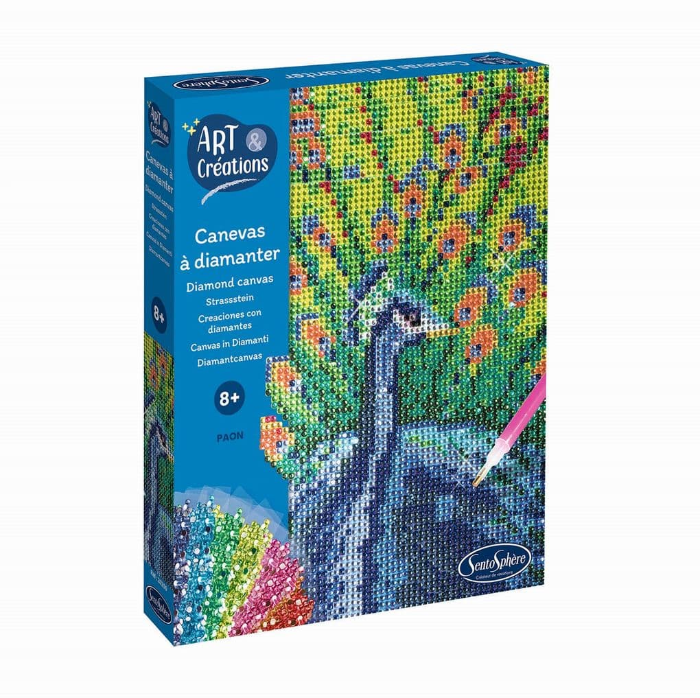 SentoSphere - Strasssteinbild Pfau