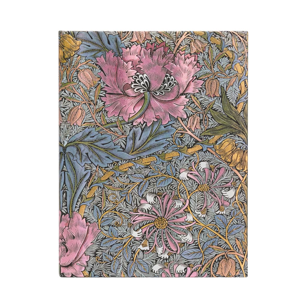 Paperblanks Morris Pink Honeysuckle William Morris Hardcover Ultra Unlined Elastic Band Closure 144 Pg 120 GSM