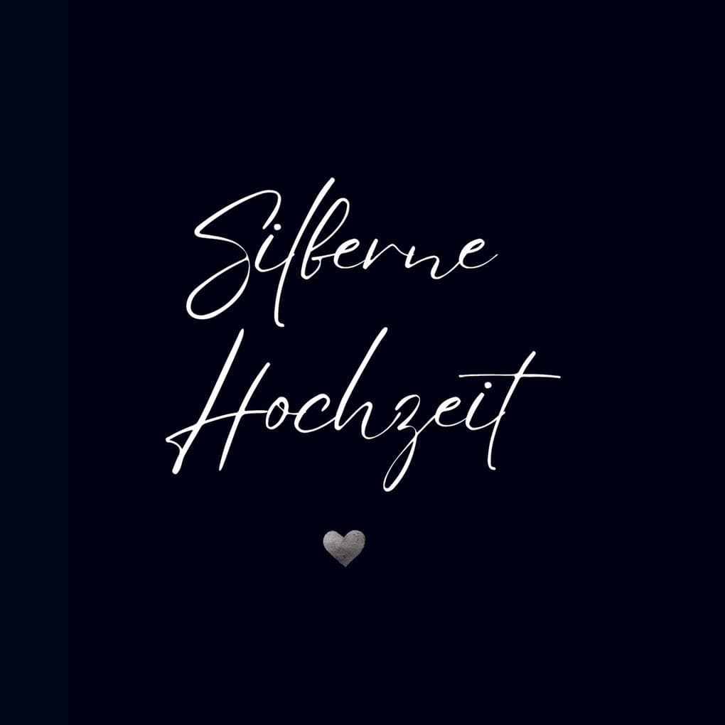 Gästebuch "Silberhochzeit"- Premium Gästebuch Blanko