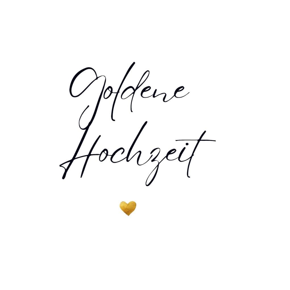 Gästebuch "Goldene Hochzeit"- Premium Gästebuch Blanko