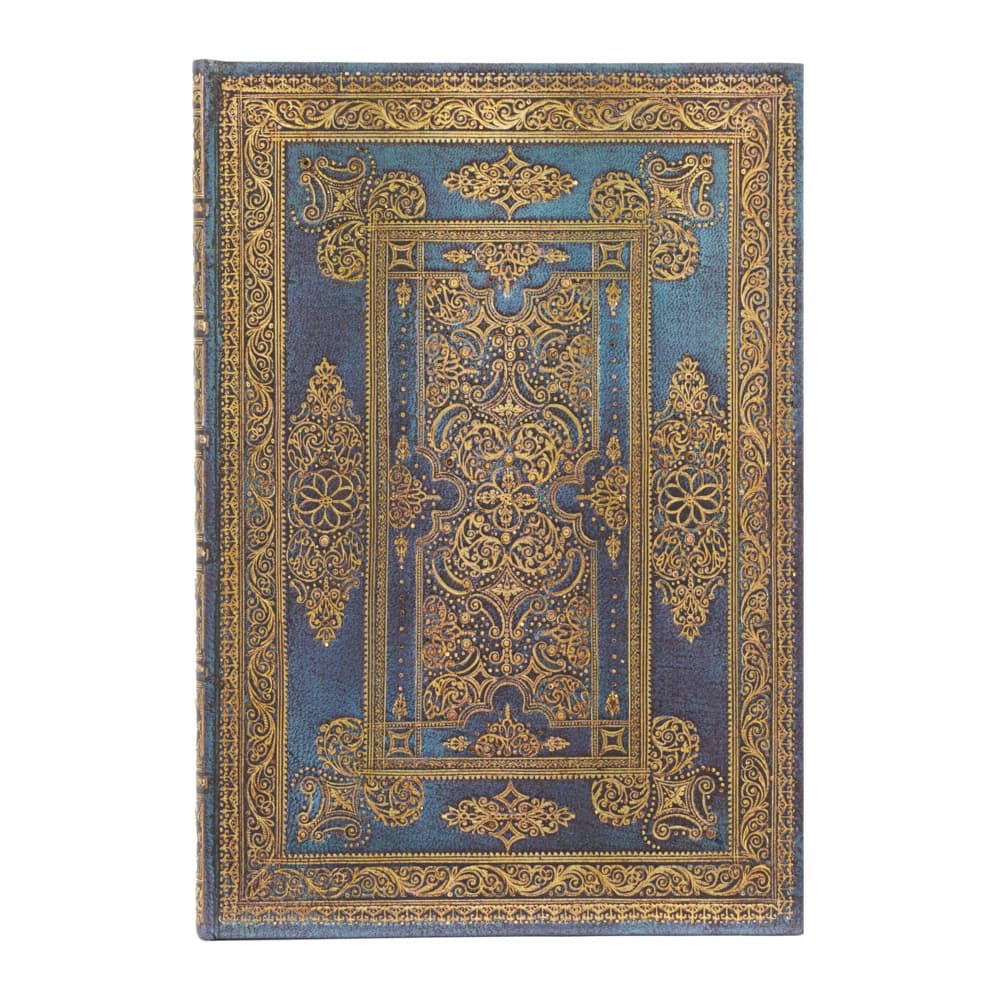 Blue Luxe (Luxe Design) Midi Lined Hardback Journal (Elastic Band Closure)