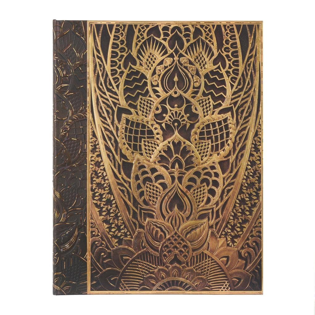 Paperblanks the Chanin Rise New York Deco Hardcover Journal Ultra Lined Elastic Band Closure 144 Pg 120 GSM