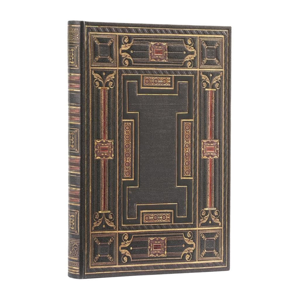 Paperblanks Onyx Asterales Hardcover Journal Mini Lined Elastic Band Closure 176 Pg 85 GSM