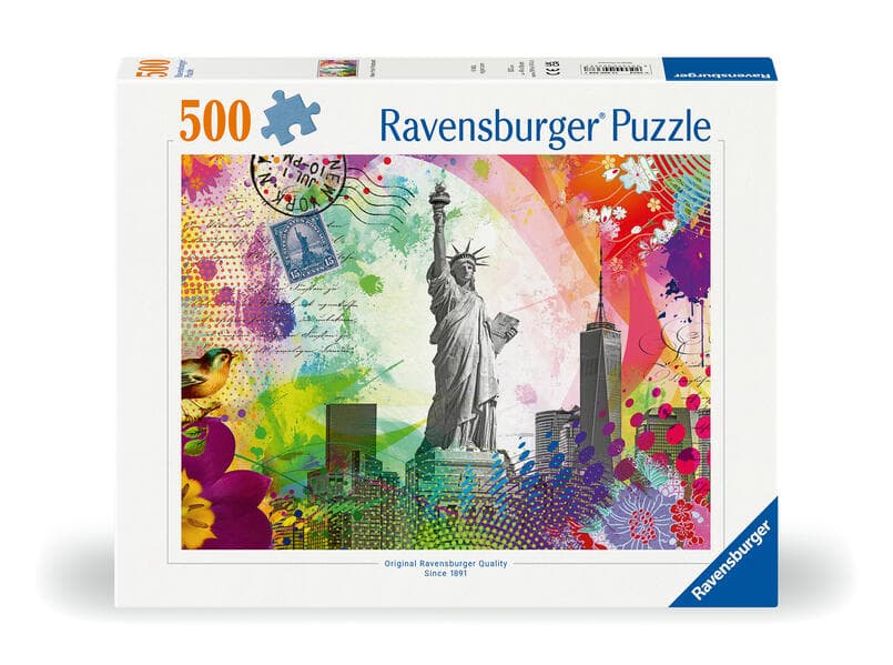 Erwachsenenpuzzle 500 Teile - Postkarte aus New York