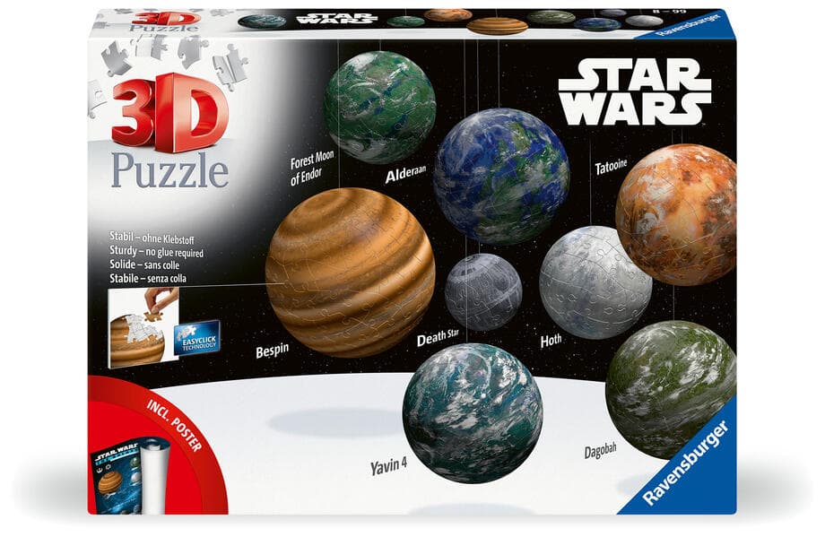 3D Puzzle-Ball Sortiment: Star Wars Himmelskörper