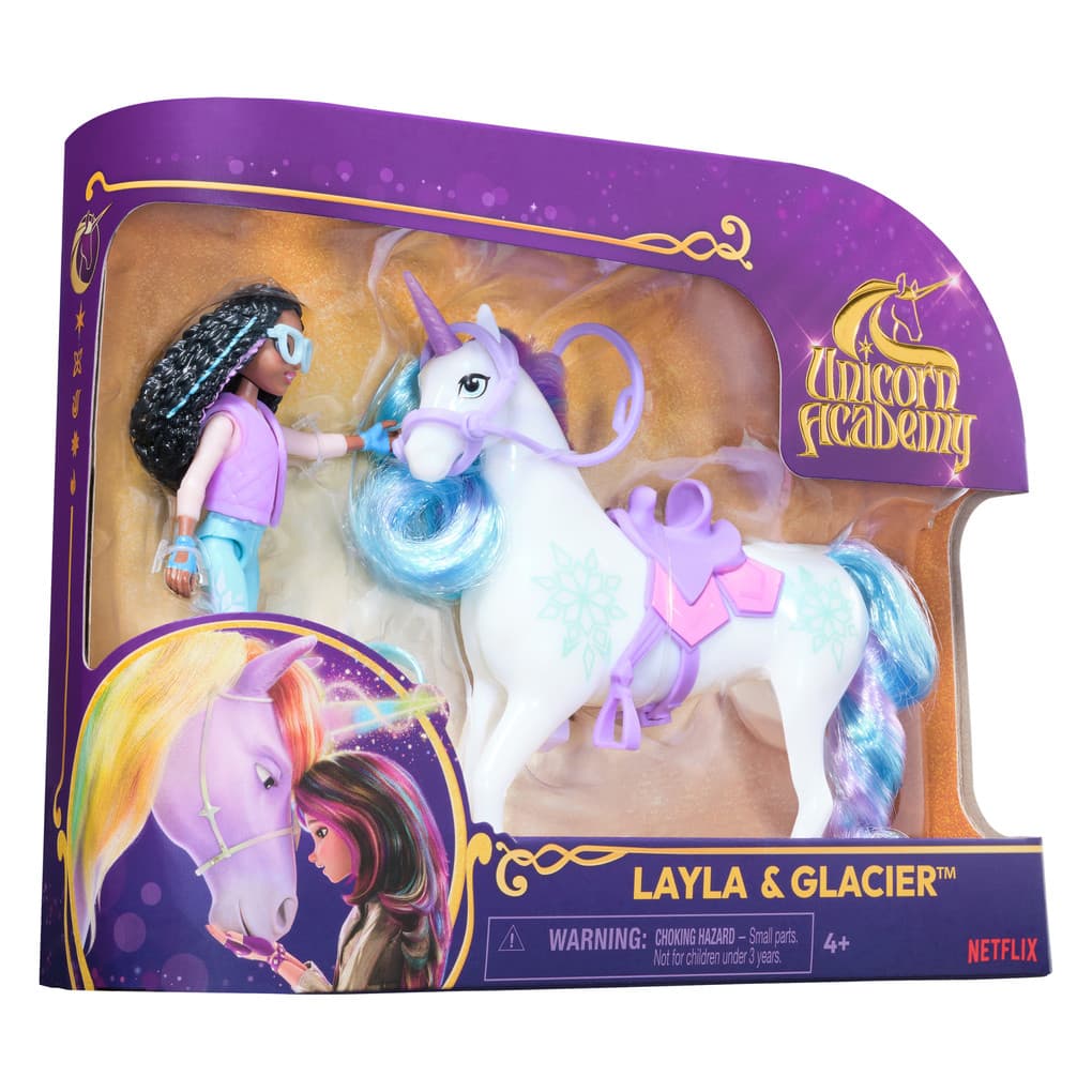 Spin Master - Unicorn Academy - Layla und Einhorn Glacier Set